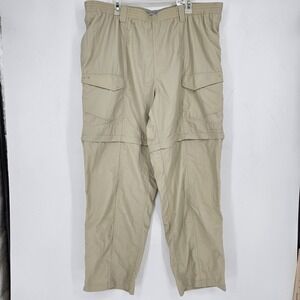 Columbia Convertible Pants Mens XXL 32L Tan Omni Shade Hiking‎ Outdoors